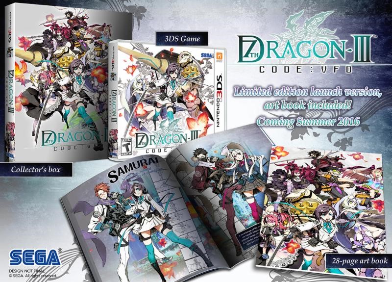 7th dragon iii code vfd sega 3ds limited edition artbook
