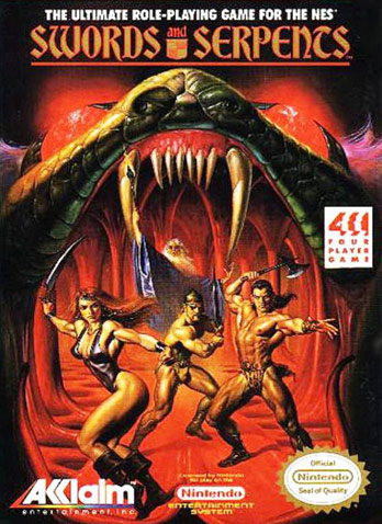 Swords and Serpents NES Box Art