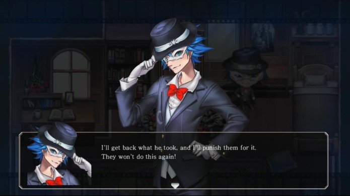Moonlight Thief Screenshot - Blue-haired character in a tuxedo