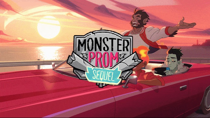 Monster roadtrip with a nice sunset in the background