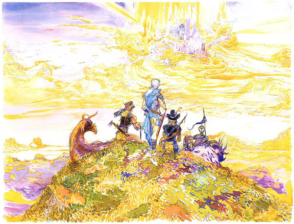 Final Fantasy III Cast by Yoshitaka Amano