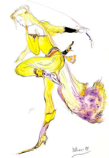 Celes Chere (Final Fantasy VI) by Yoshitaka Amano