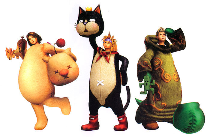 Yuna, Rikku, and Paine as Mascots (Final Fantasy X-2)