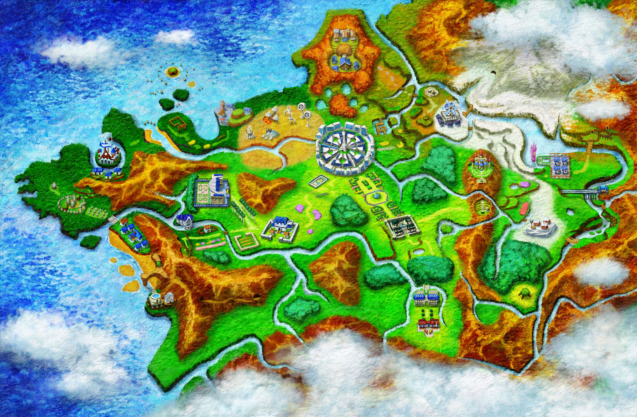 Pokemon Y Image - Kalos Region Map