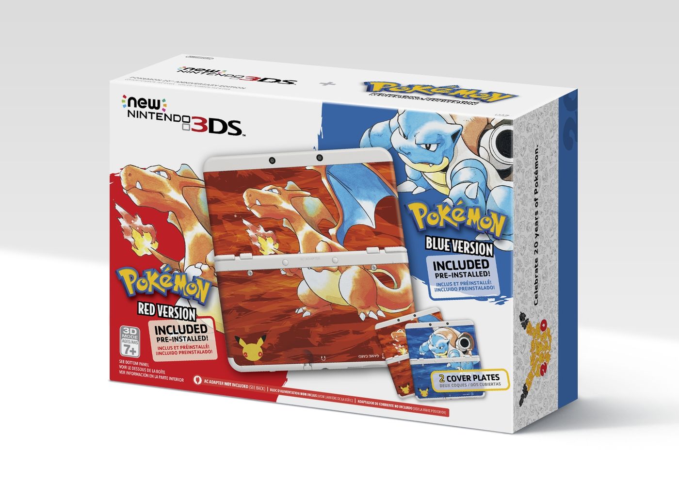 pokemon red and blue version game freak new nintendo 3ds bundle 20th anniversary north america