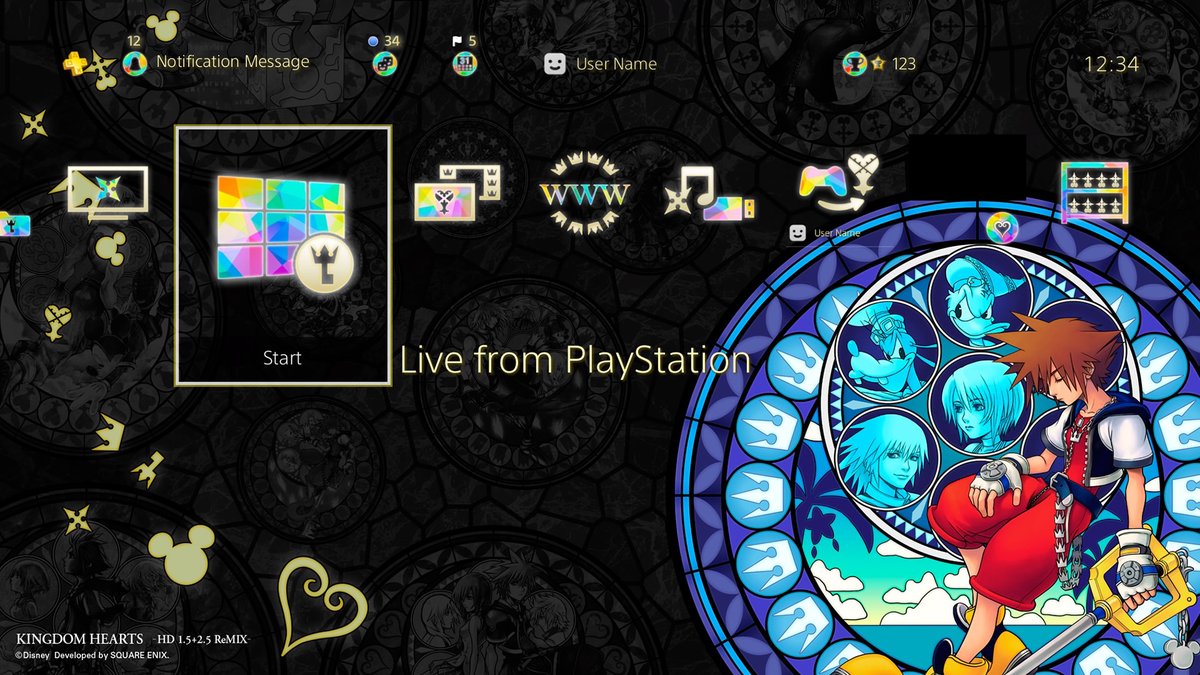 kingdom hearts HD1.5 + 2.5 remix ps4 theme