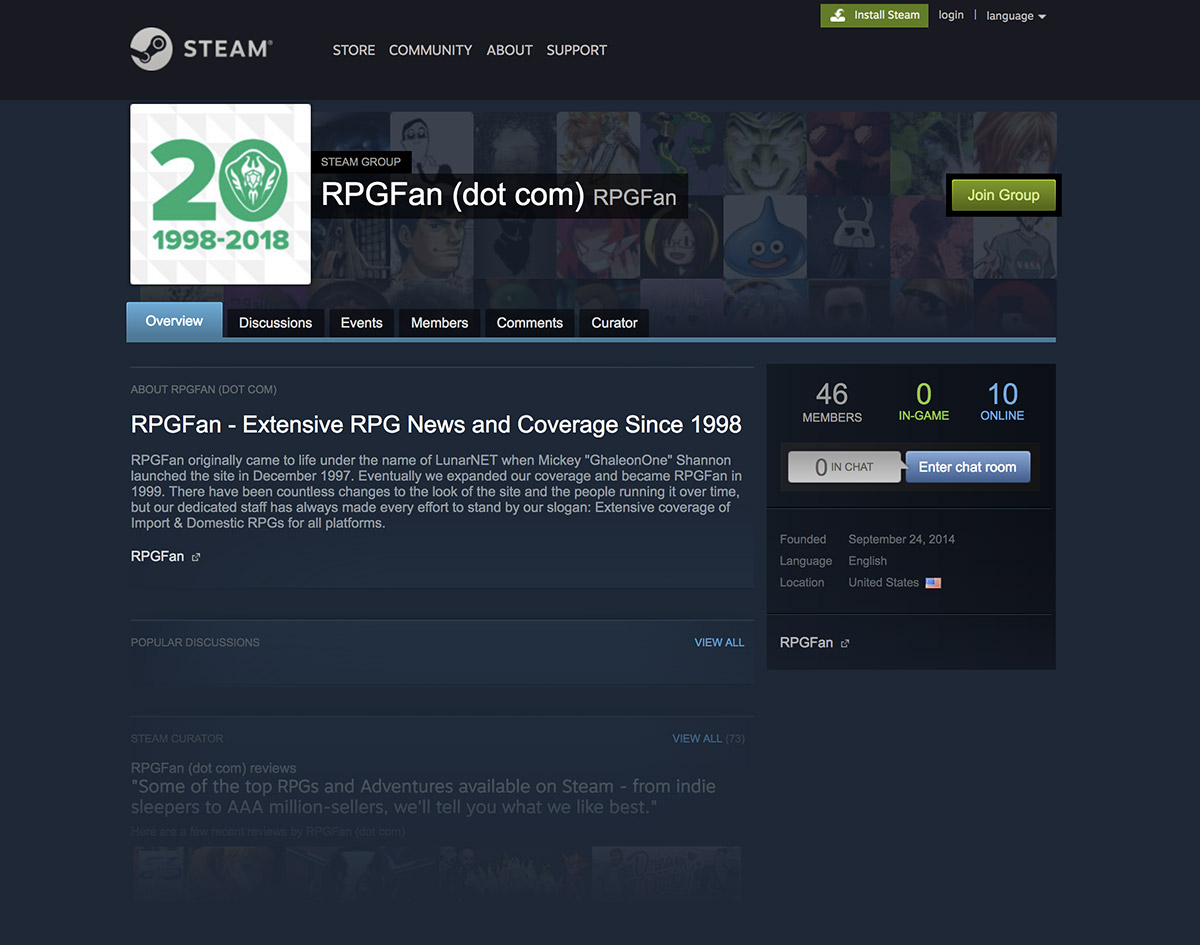 RPGFan Steam Group